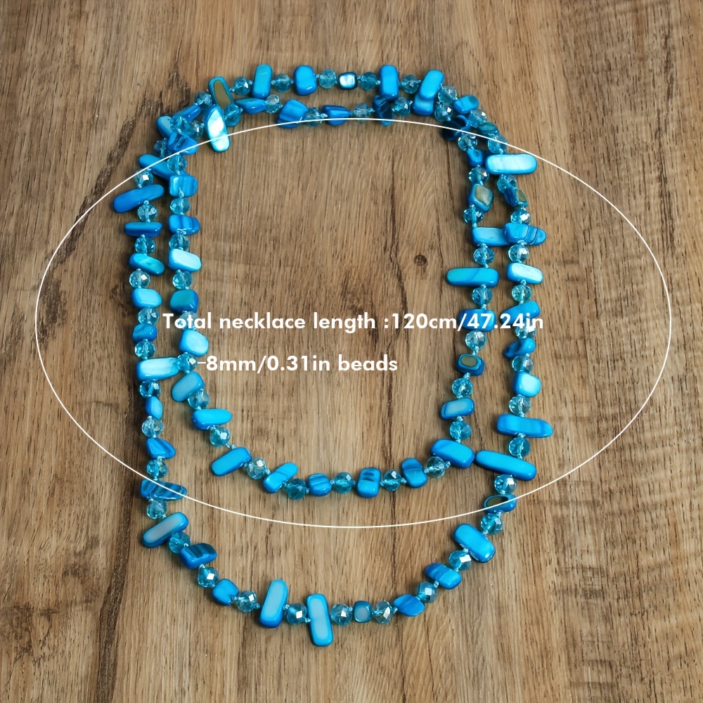 Rainbow Glass Beaded Boho Style Necklace for Women
